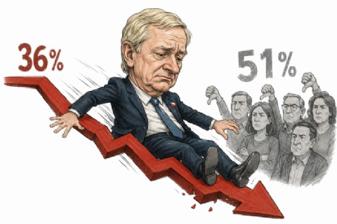 Encuesta confirma la caída de José Antonio Kast: la aprobación baja a 36 por ciento y crece el rechazo