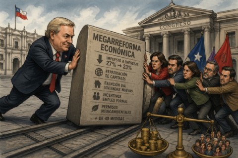Pese al fuerte rechazo opositor, Kast envía su megarreforma al Congreso con rebajas tributarias y beneficios al capital