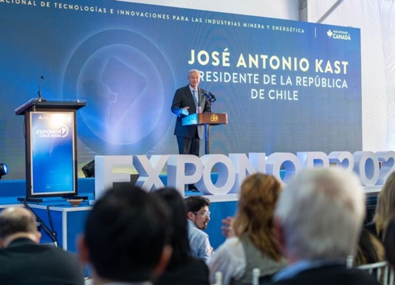 Kast aprovechó una feria minera para pedir más inversiones y acelerar reformas pro empresariales